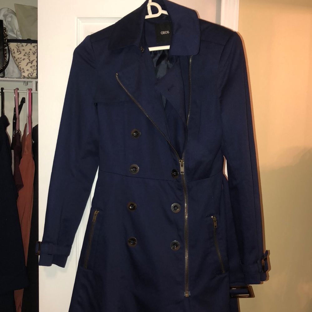 ASOS Trench Coat Navy